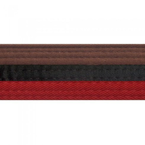 BOLD LOOK HALF/HALF BELTS WITH STRIPE-BRN/RED/BLK-1